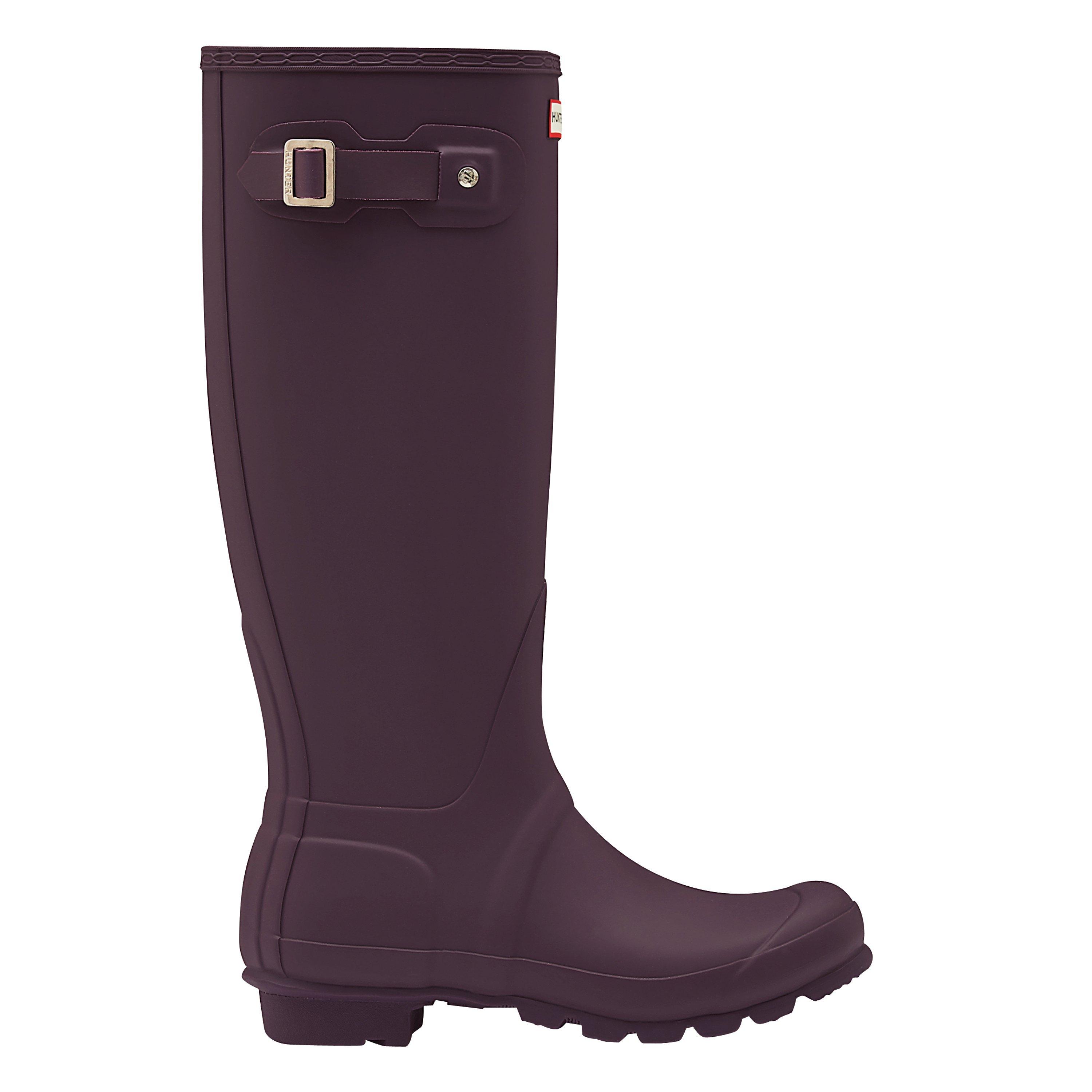 Hunter Original Tall Matte Wellington Boots Purple