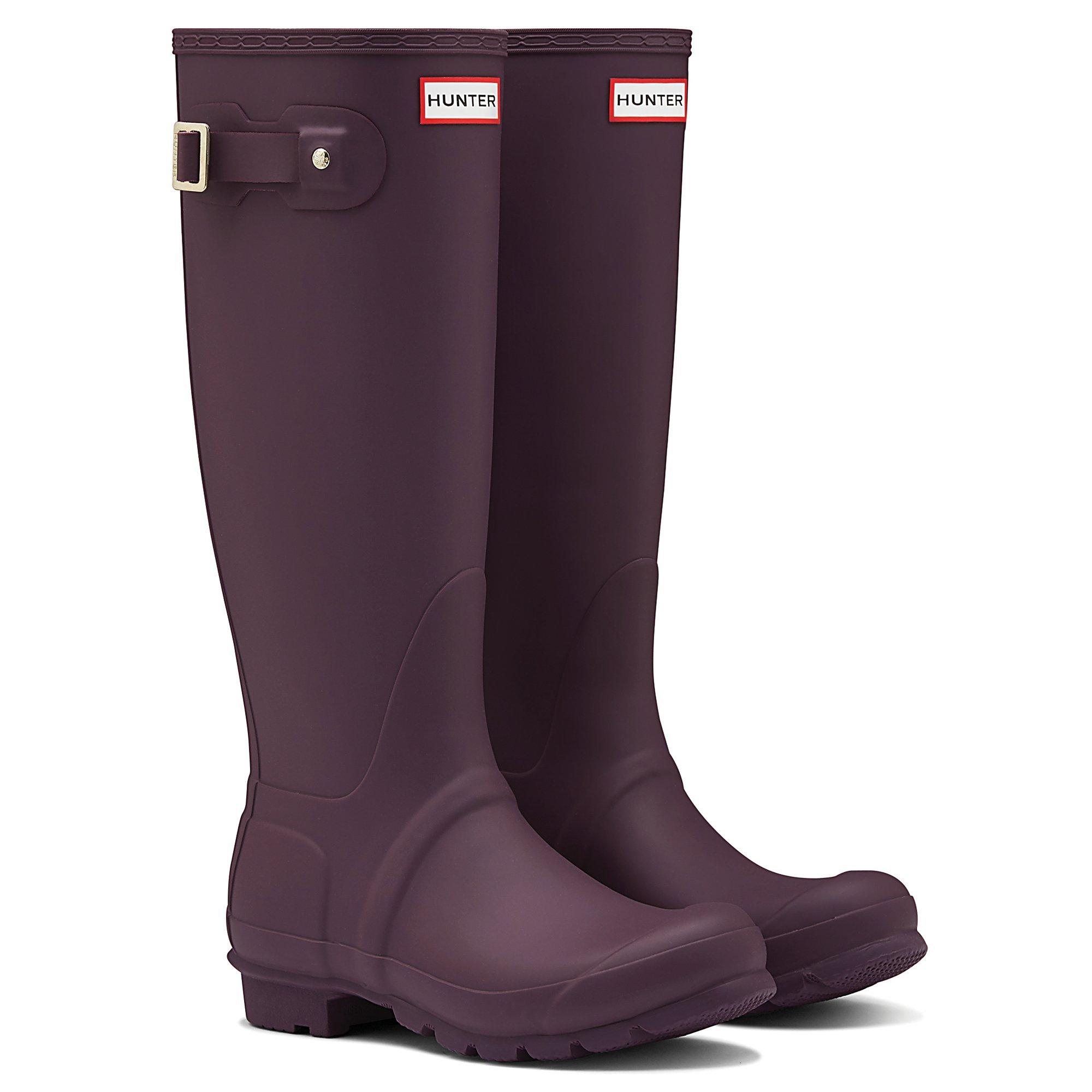 Dark purple hunter boots hotsell