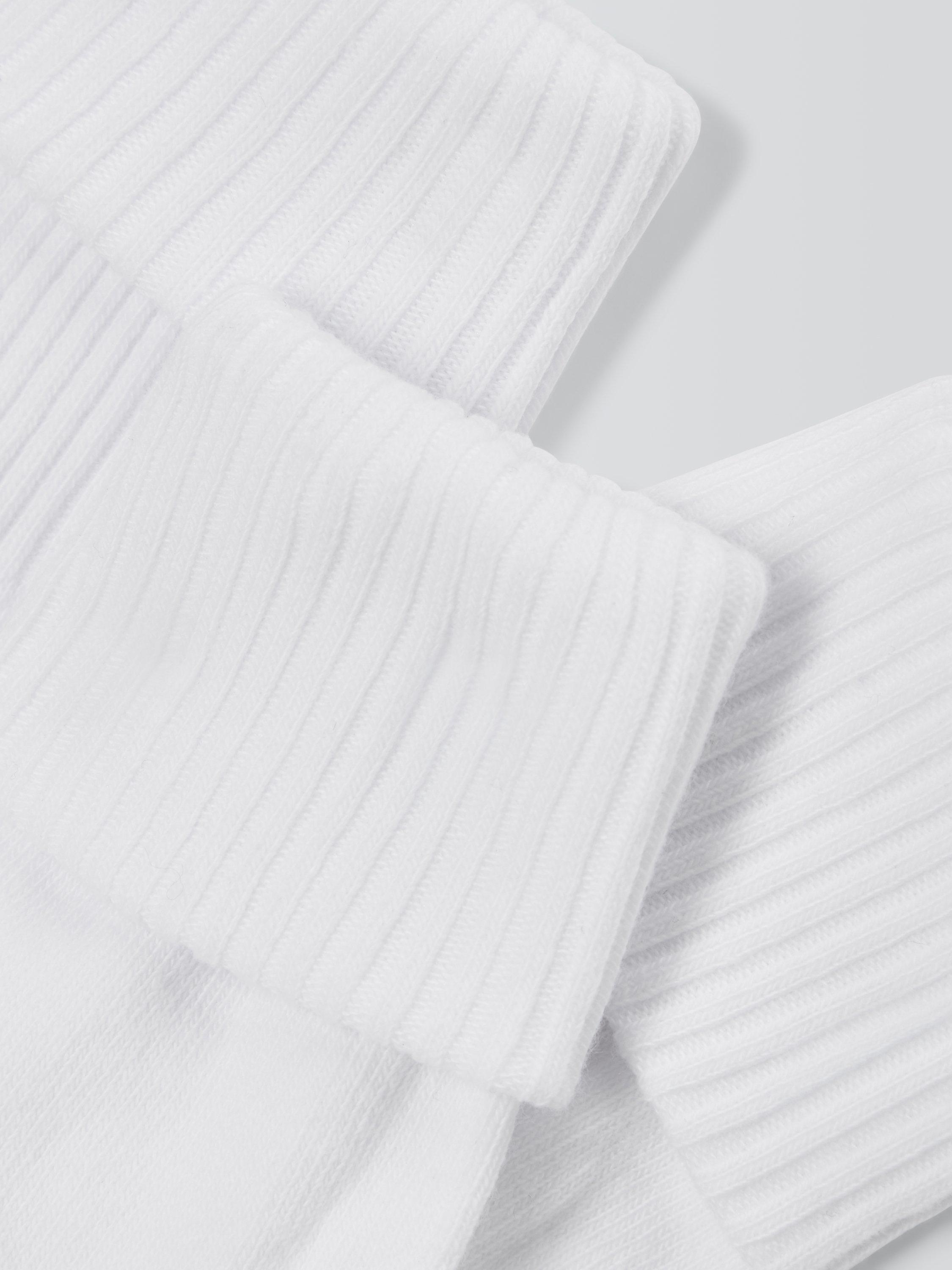Product image 2 of 2, which shows John Lewis Kids' Roll Over Socks, Pack of 5, White, 6-8.5 Jnr