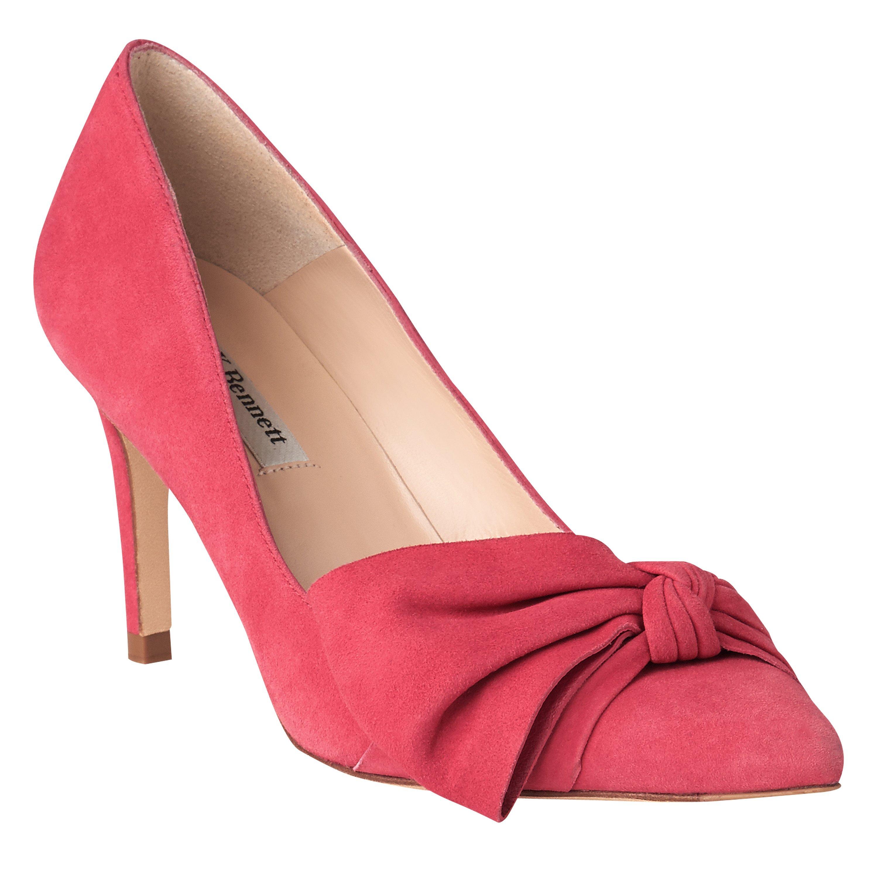 L.K. Bennett Caitlyn Bow Stiletto Heeled Court Shoes, Cherry