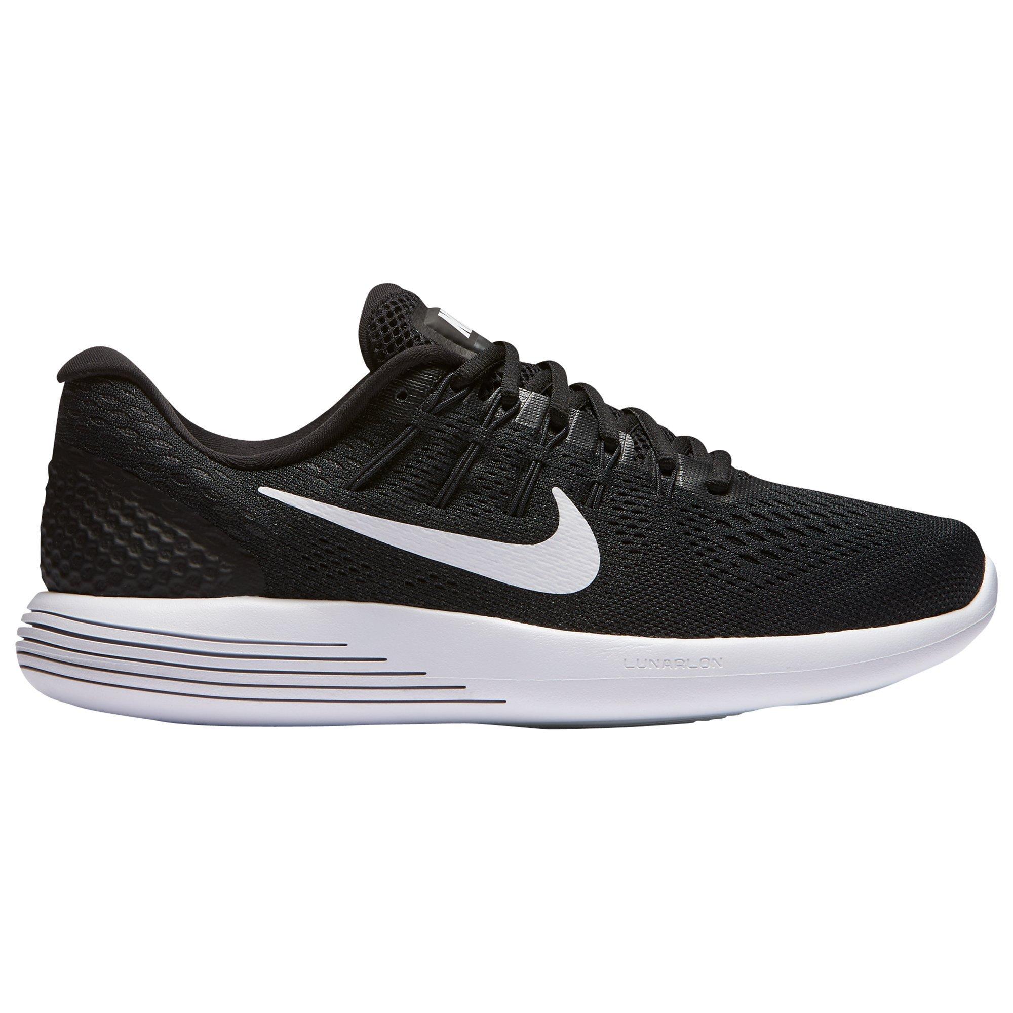 Nike LunarGlide 8 Women's Running Shoes, Black/White