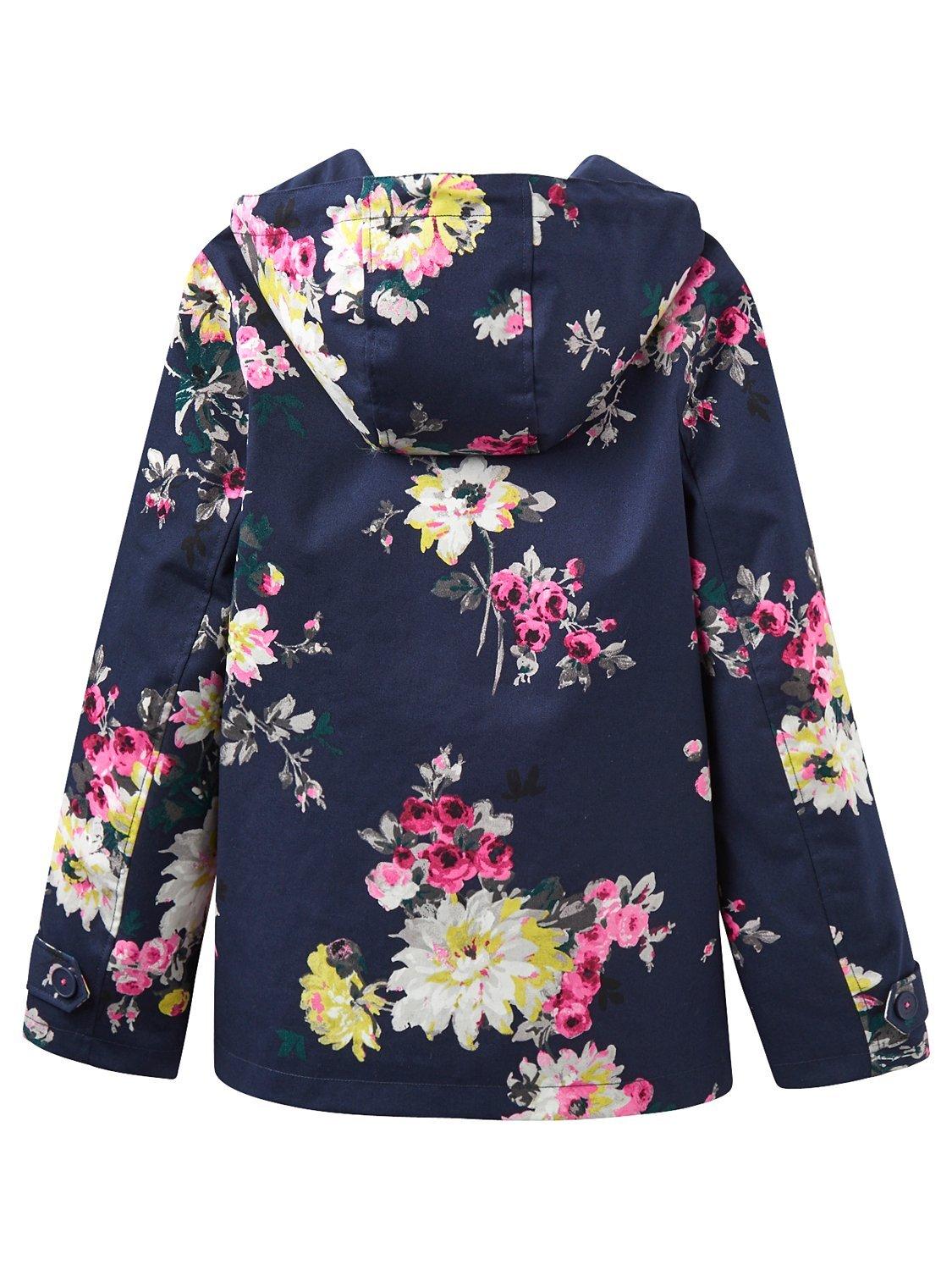 Joules navy floral coat best sale