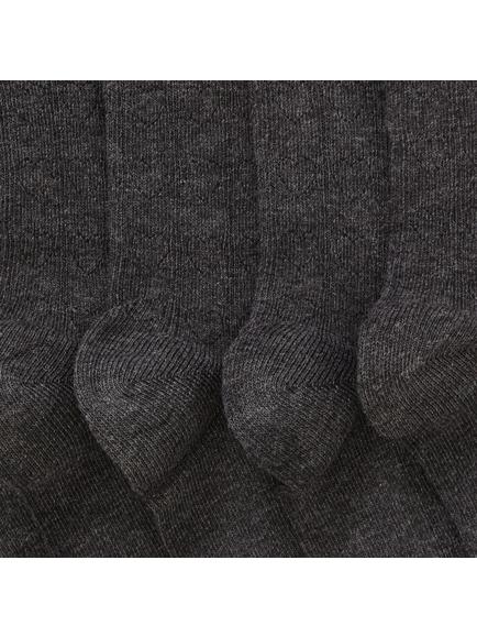 John Lewis Children's Knee High Heart Socks, Pack of 5, Charcoal - view 2, Charcoal