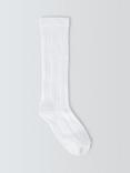 John Lewis Children's Knee High Pellerine Socks, Pack of 5, White