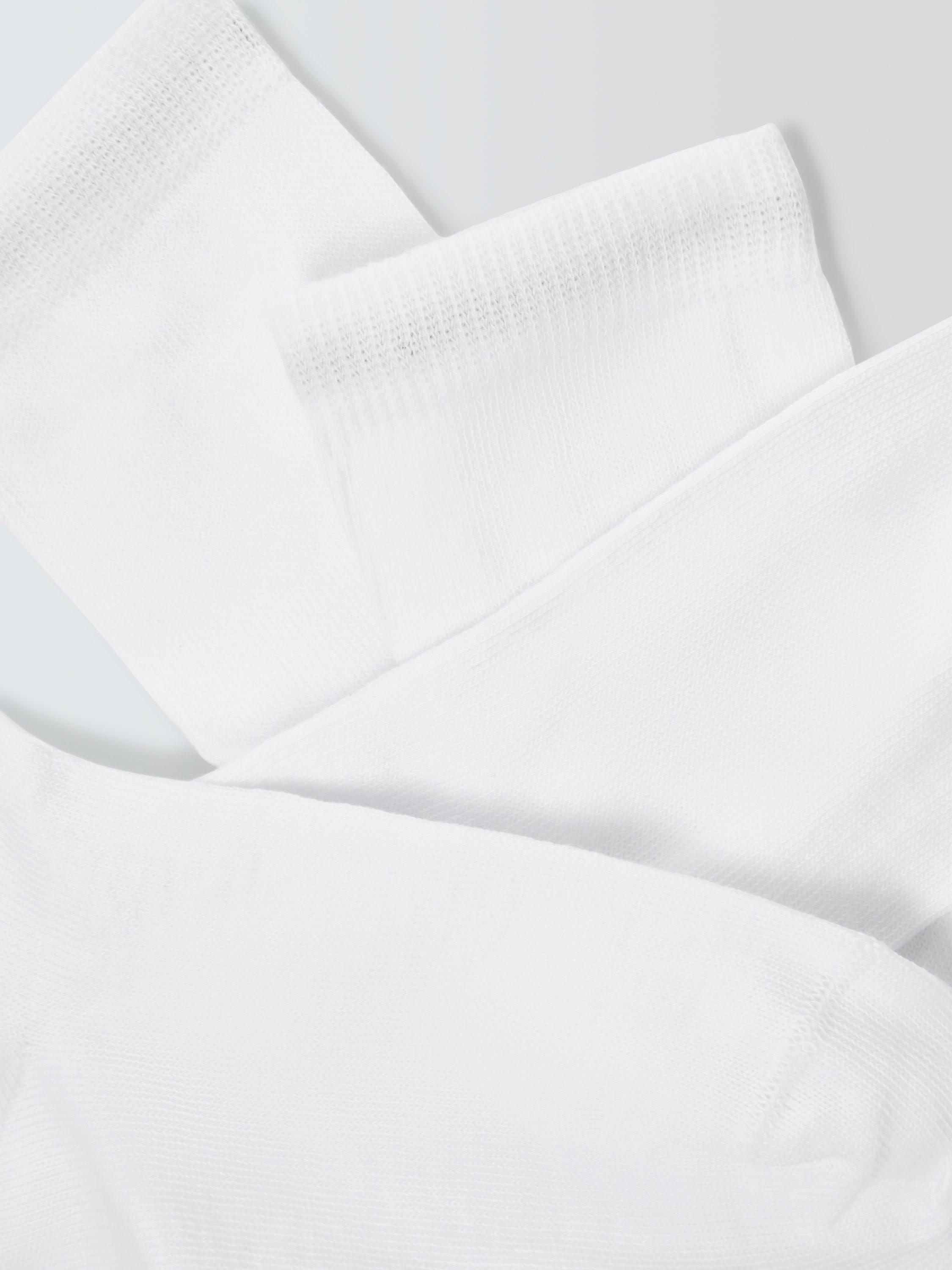 Product image 2 of 2, which shows John Lewis Kids' Knee High Socks, Pack of 5, White, 6-8.5 Jnr