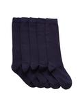 John Lewis Kids' Knee High Socks, Pack of 5, Navy