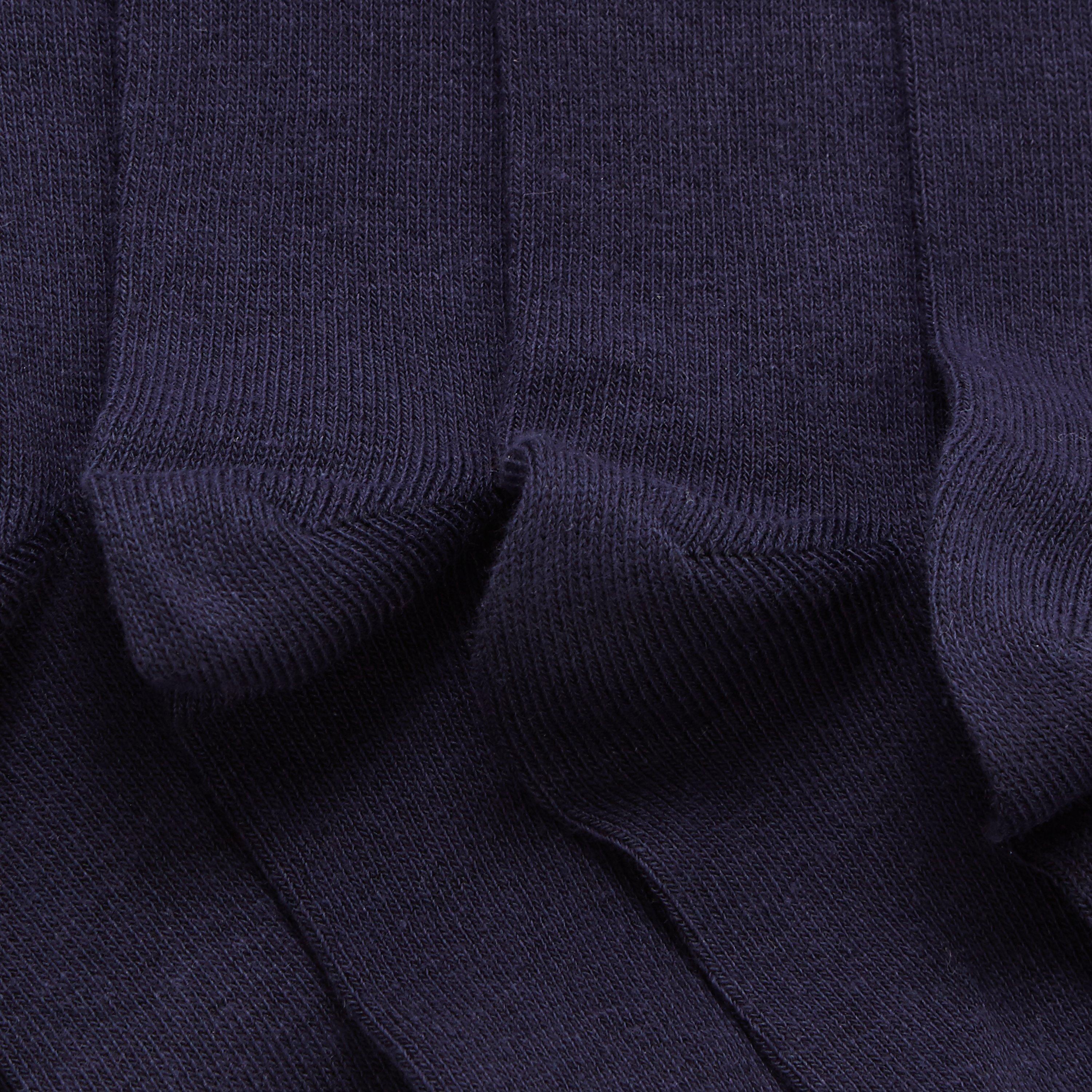 Product image 2 of 2, which shows John Lewis Kids' Knee High Socks, Pack of 5, Navy, 6-8.5 Jnr
