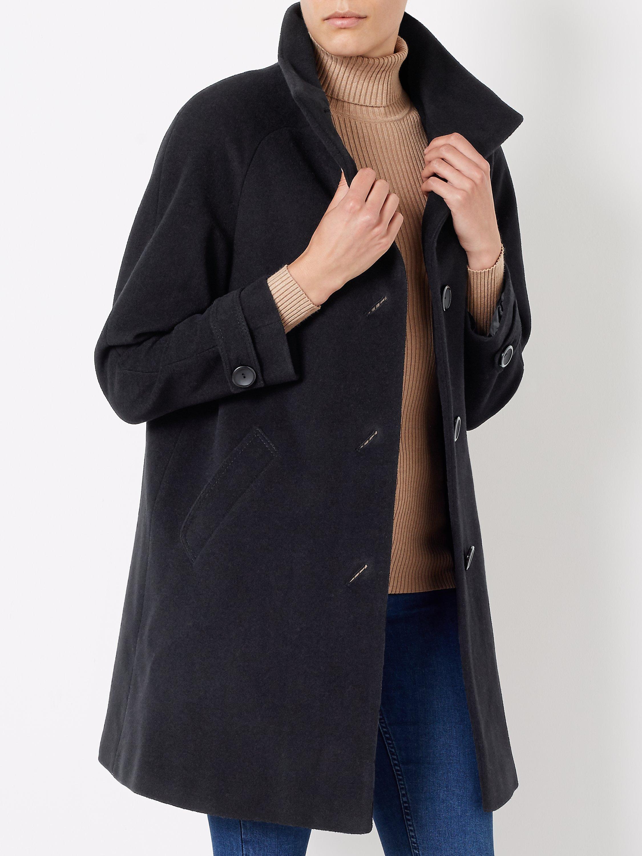 John Lewis Partners Janet Swing Coat Black