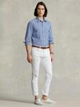 Polo Ralph Lauren Custom Fit Gingham Cotton Oxford Shirt, Blue/White