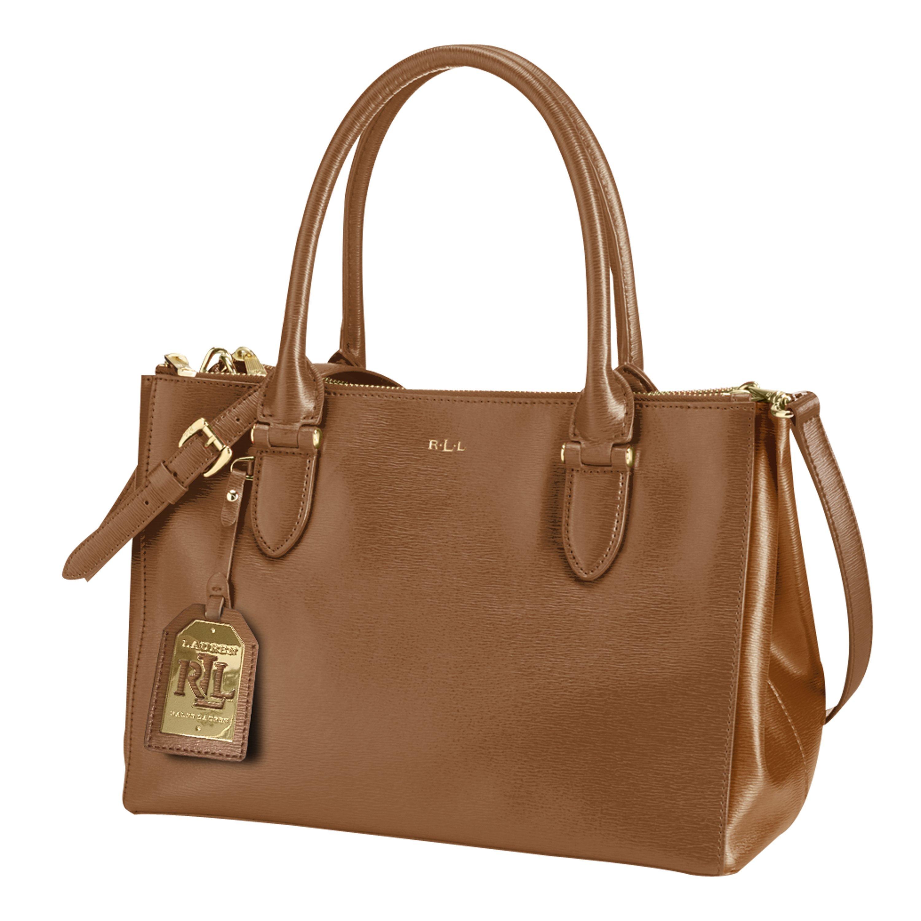 Lauren Ralph Lauren Newbury Double Zip Satchel Lauren Tan