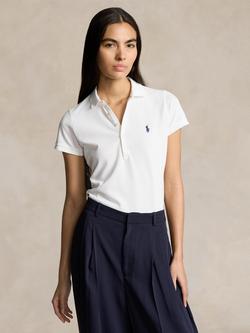 Polo Ralph Lauren Julie Skinny Fit Stretch Polo Shirt, White, White