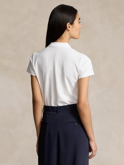 Polo Ralph Lauren Julie Skinny Fit Stretch Polo Shirt - view 2, White