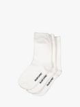 Polarn O. Pyret Children's Plain Socks, Pack of 3, White