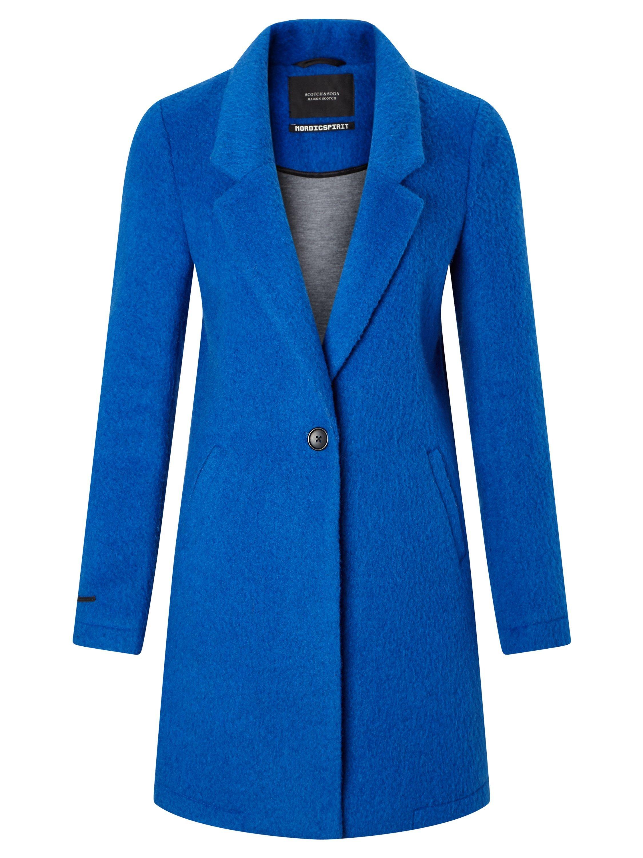 Electric blue wool coat best sale