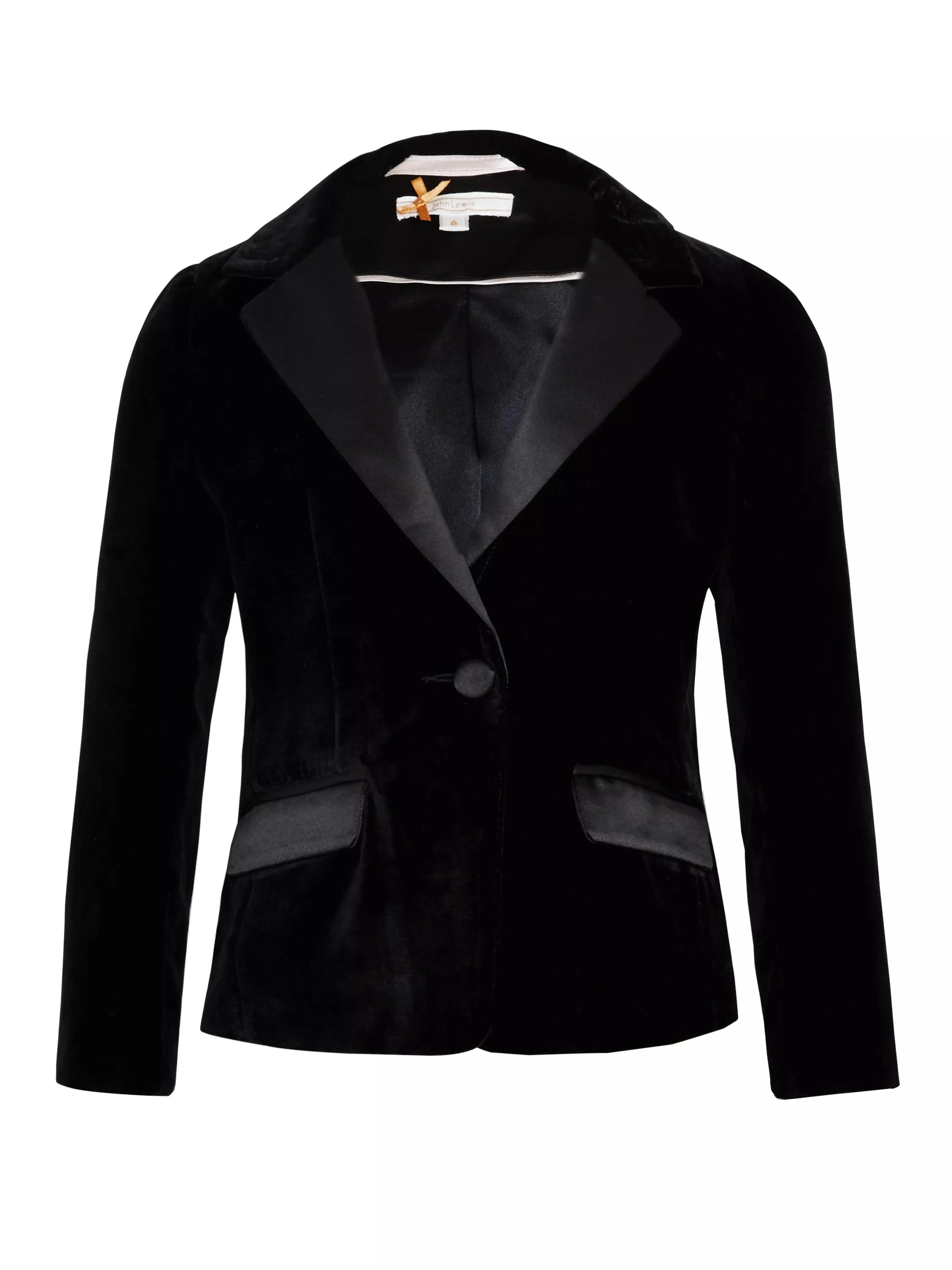 John Lewis Heirloom Collection Girls Velvet Jacket Black
