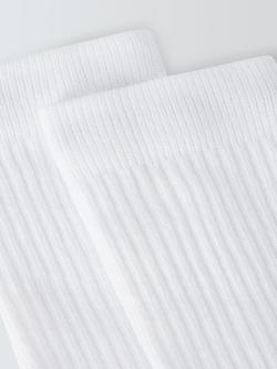 John Lewis Kids' Sports Socks, Pack of 2 - view 2, White