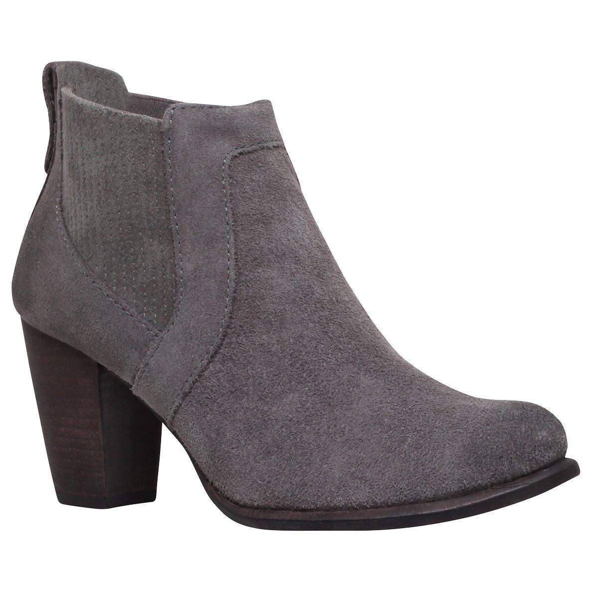 UGG Cobie II Block Heel Ankle Boots Grey Suede