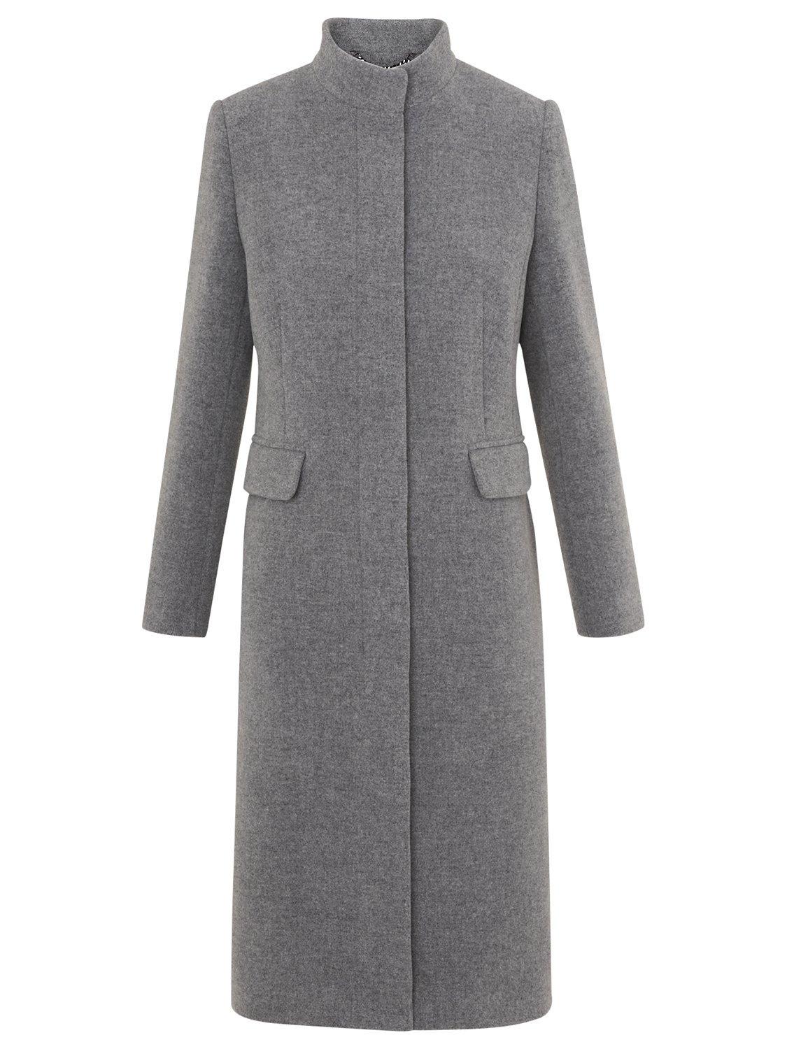 Whistles Funnel Neck Coat Grey