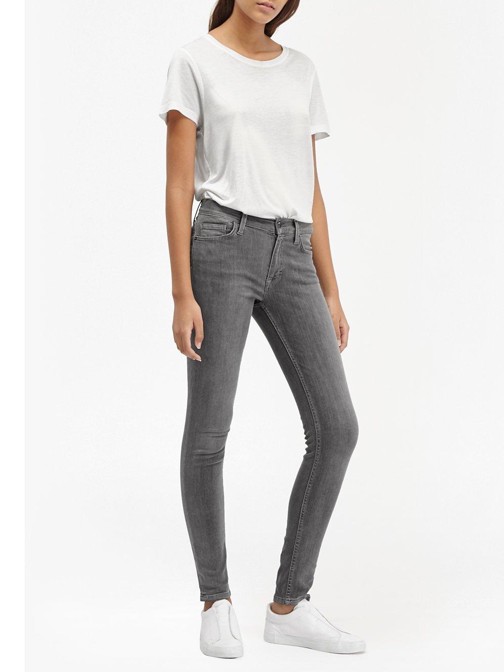 Product image 3 of 4, which shows French Connection Skinny Stretch Rebound Denim Jeans, Charcoal, 8