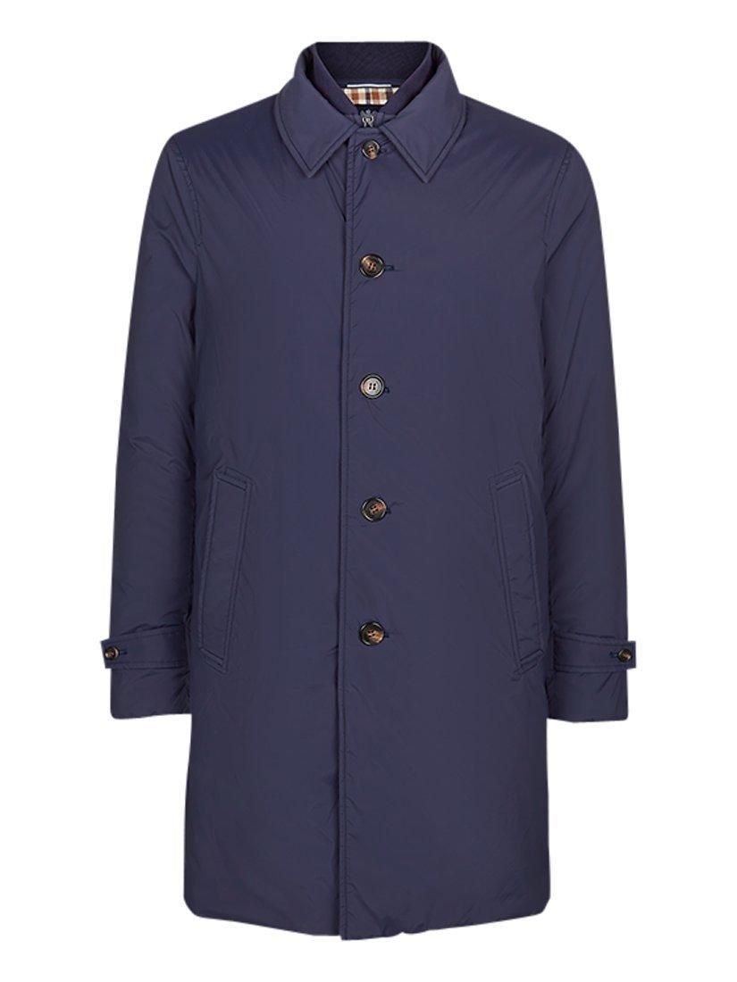 Aquascutum Harding Showerproof Padded Raincoat Navy