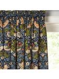 Morris & Co. Strawberry Thief Pair Lined Pencil Pleat Curtains, Indigo