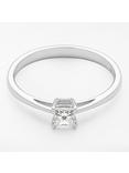 Mogul 18ct White Gold Princess Cut Diamond Engagement Ring, 0.33ct