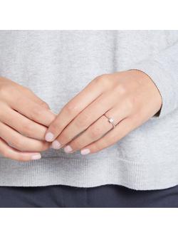 Mogul 18ct White Gold Princess Cut Diamond Engagement Ring, 0.33ct - view 2, Silver