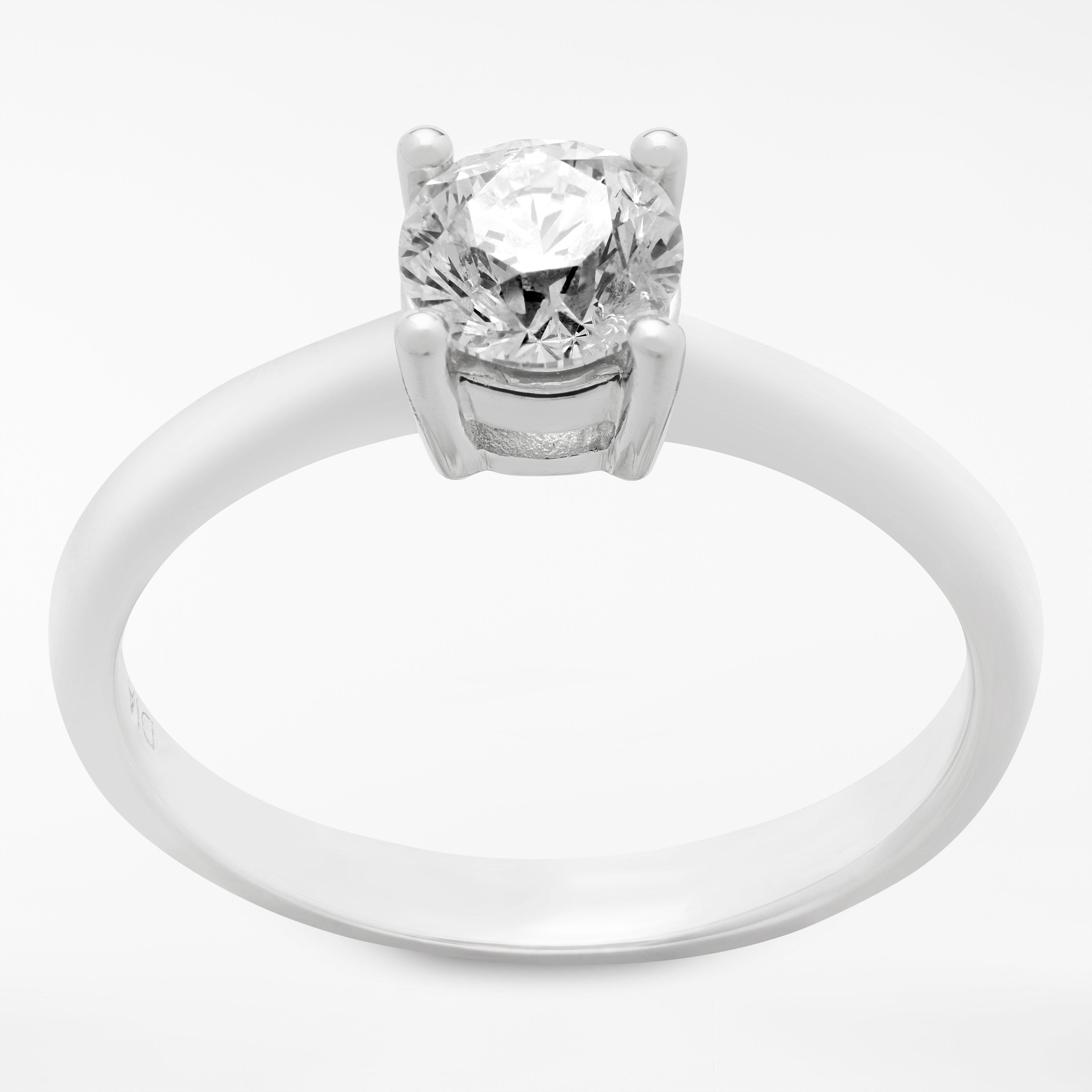 Mogul 18ct White Gold Princess Cut Diamond Engagement Ring, 0.7ct