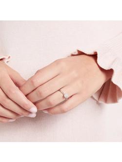 Mogul 18ct White Gold Round Brilliant Diamond Engagement Ring, 0.5ct - view 2, Silver