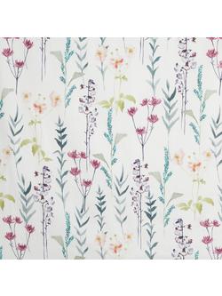 John Lewis Longstock Print Pair Lined Pencil Pleat Curtains, Multi - view 2, Multi