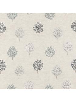 John Lewis Mini Olive Trees Embroidery Pair Lined Pencil Pleat Curtains, Duck Egg - view 2, Duck Egg