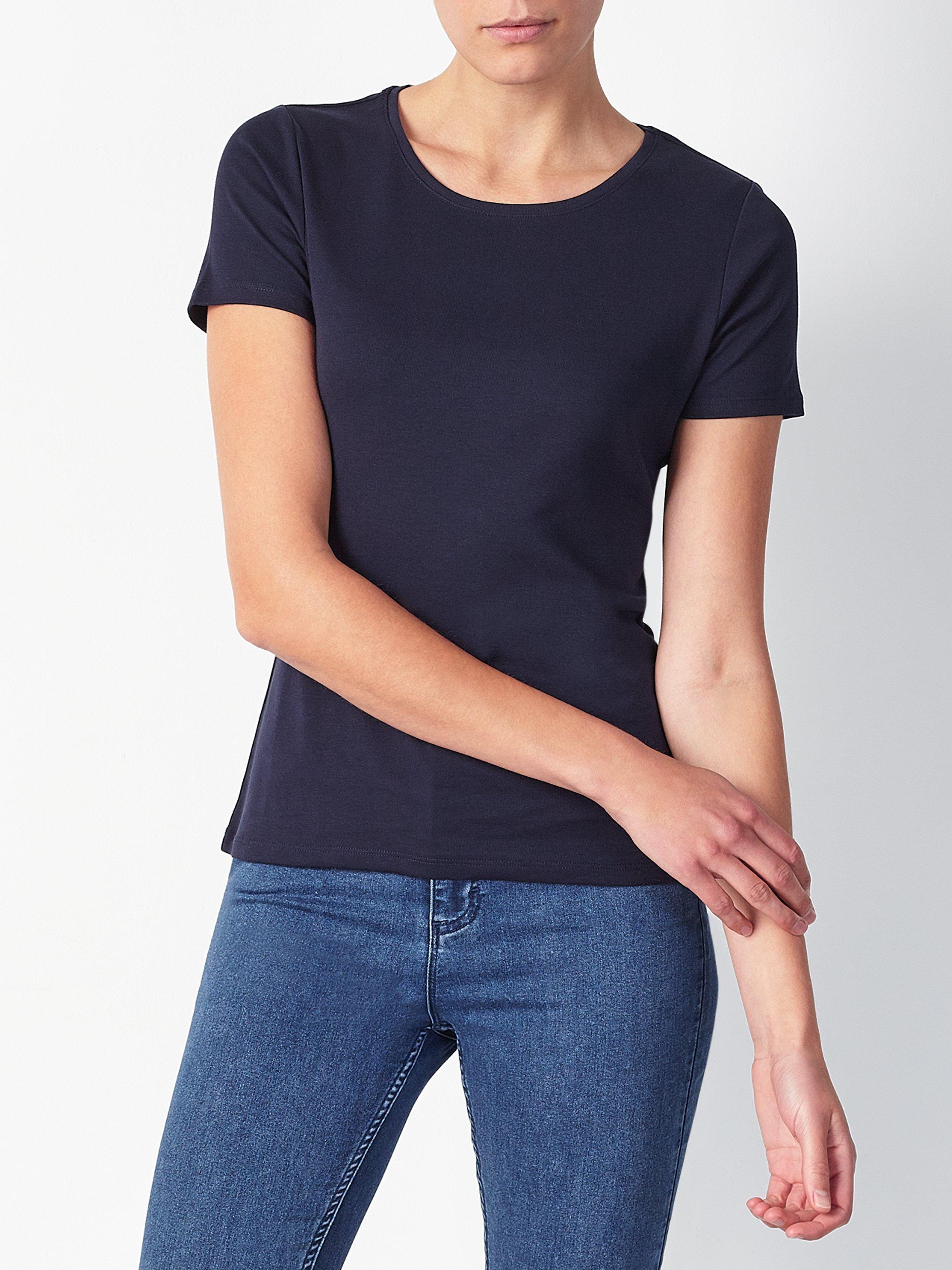 John Lewis & Partners Crew Neck T-Shirt, Navy