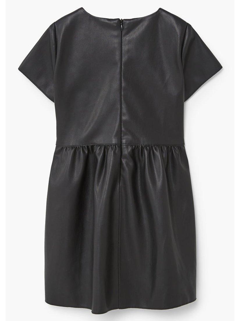 knee length dresses for ladies Faux Leather Dress Set main image 1