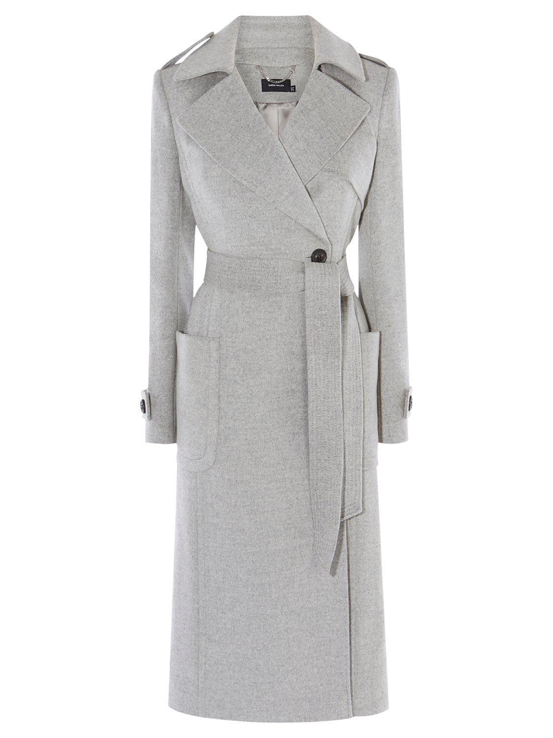 Karen Millen Investment Wool Coat Grey