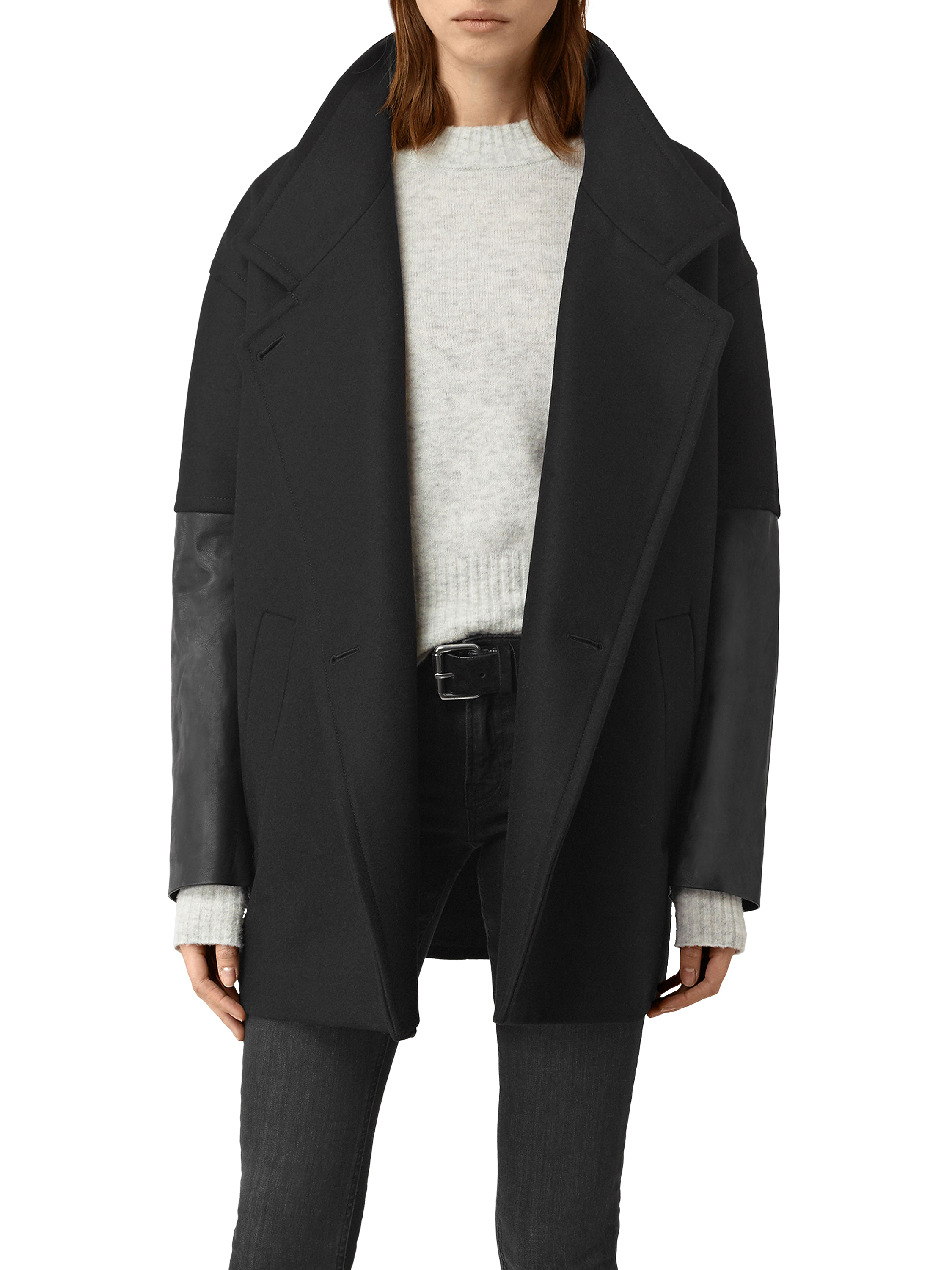 AllSaints Meade Lea Coat, Black