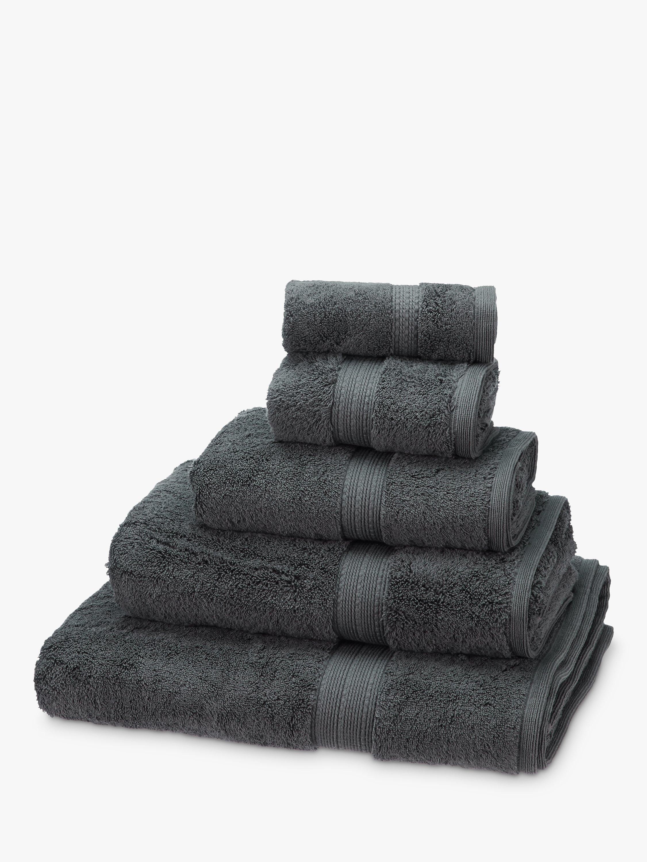 John Lewis & Partners Silky Suvin Cotton Towels, Pewter