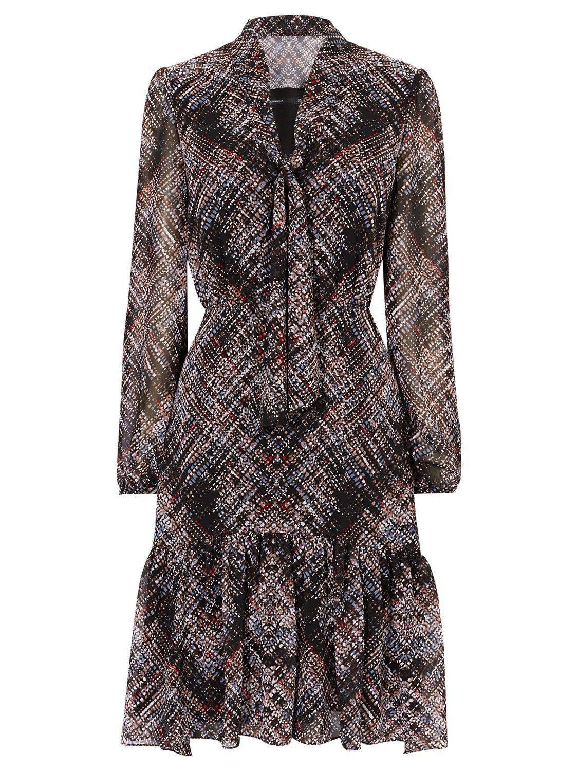 Karen Millen Plaid Print Dress, Multi