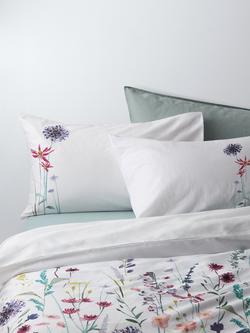 John Lewis Soft and Silky Leckford Duvet Cover and Pillowcase Set, Multi