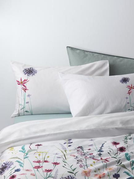 John Lewis Leckford Pure Cotton Sateen Duvet Cover Set, 220 Thread Count, Multi