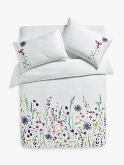 John Lewis Soft and Silky Leckford Duvet Cover and Pillowcase Set, Multi