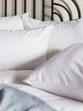 John Lewis Waffle Stripe Duvet Cover and Pillowcase Set, White