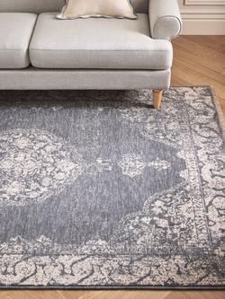 John Lewis Kabir Medallion Rug - view 2, Blue/Grey