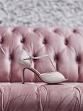 Rainbow Club Adrianna Satin and Tulle Stiletto Heel Sandals, Ivory