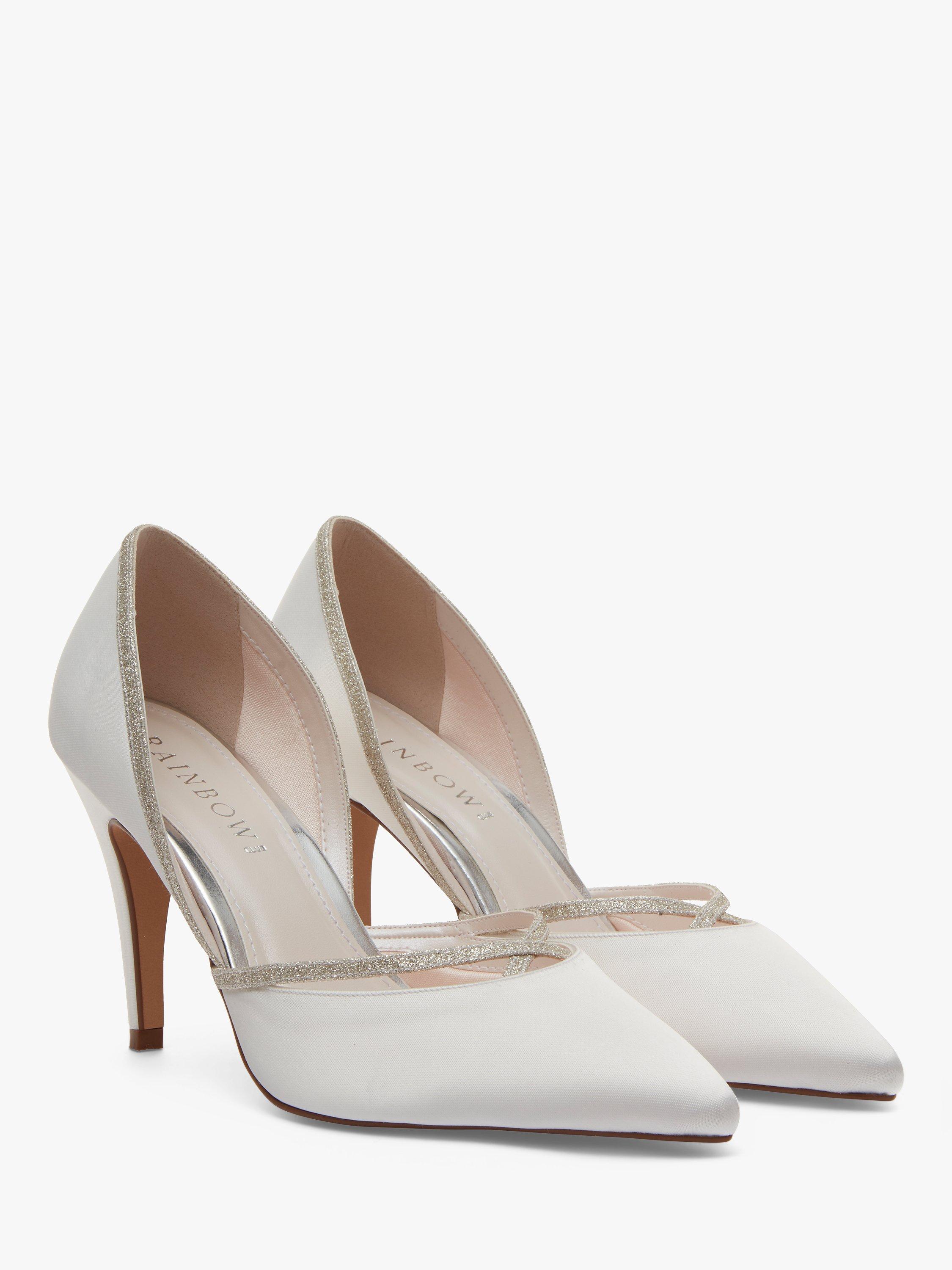 Rainbow Club Georgia Two Part Court Shoes, Ivory, 3