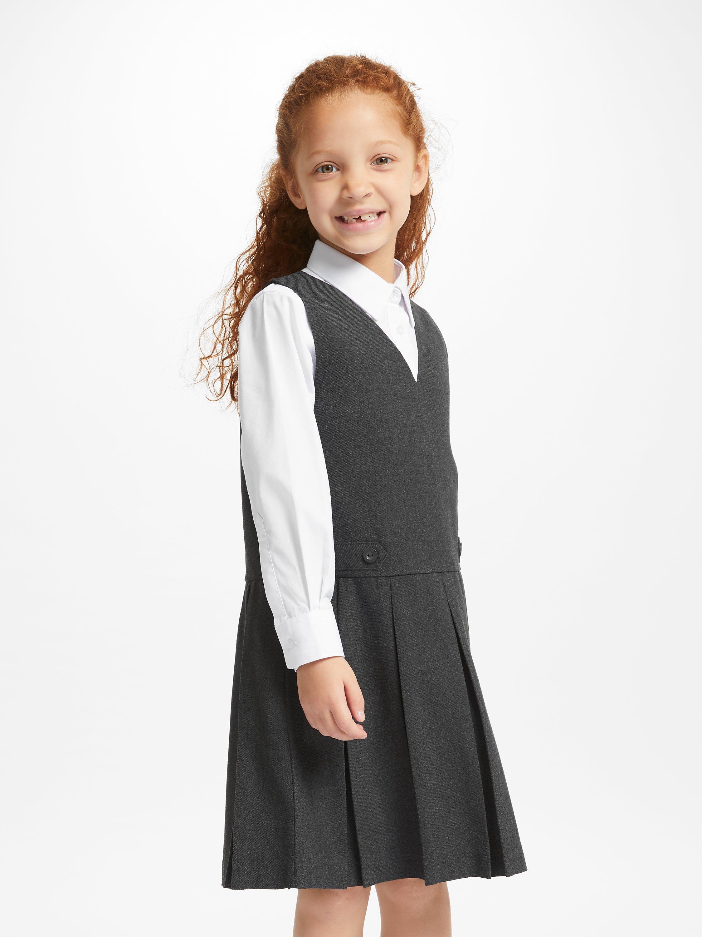 John Lewis & Partners School Box Pleat Tunic, Grey