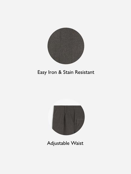 John Lewis Adjustable Waist Boys' School Trousers, Pack of 2 - view 2, Grey