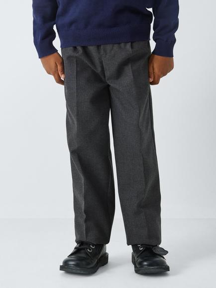 John Lewis Adjustable Waist Boys' School Trousers, Pack of 2, Grey