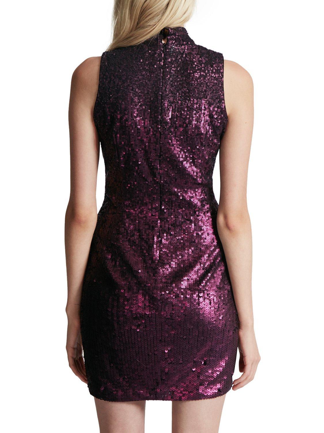 french connection purple sequin dress French Connection 'Fancy' Sequined Shift Dress Sz 6 Purple