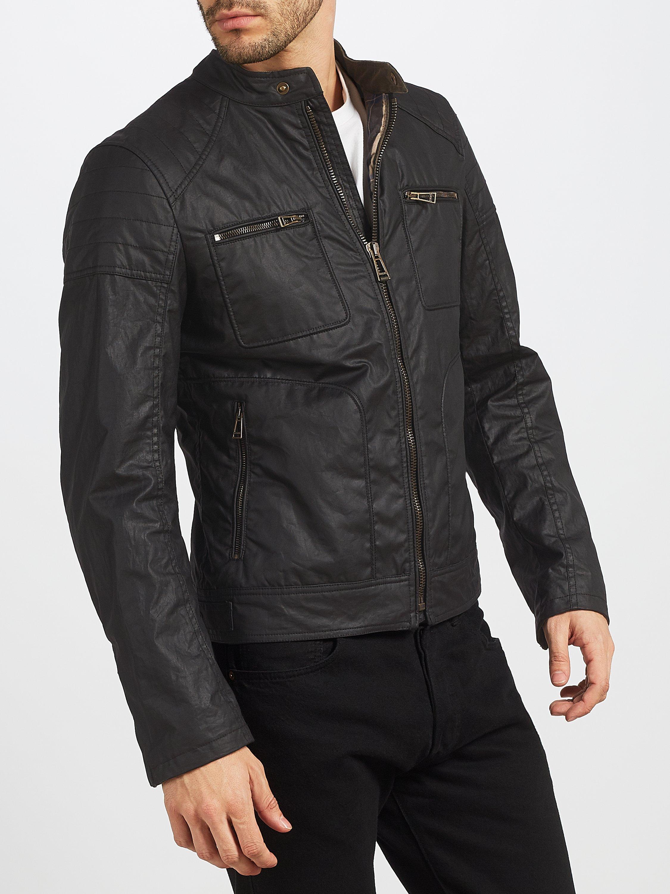 Belstaff Weybridge Rubberized Jersey Jacket Black