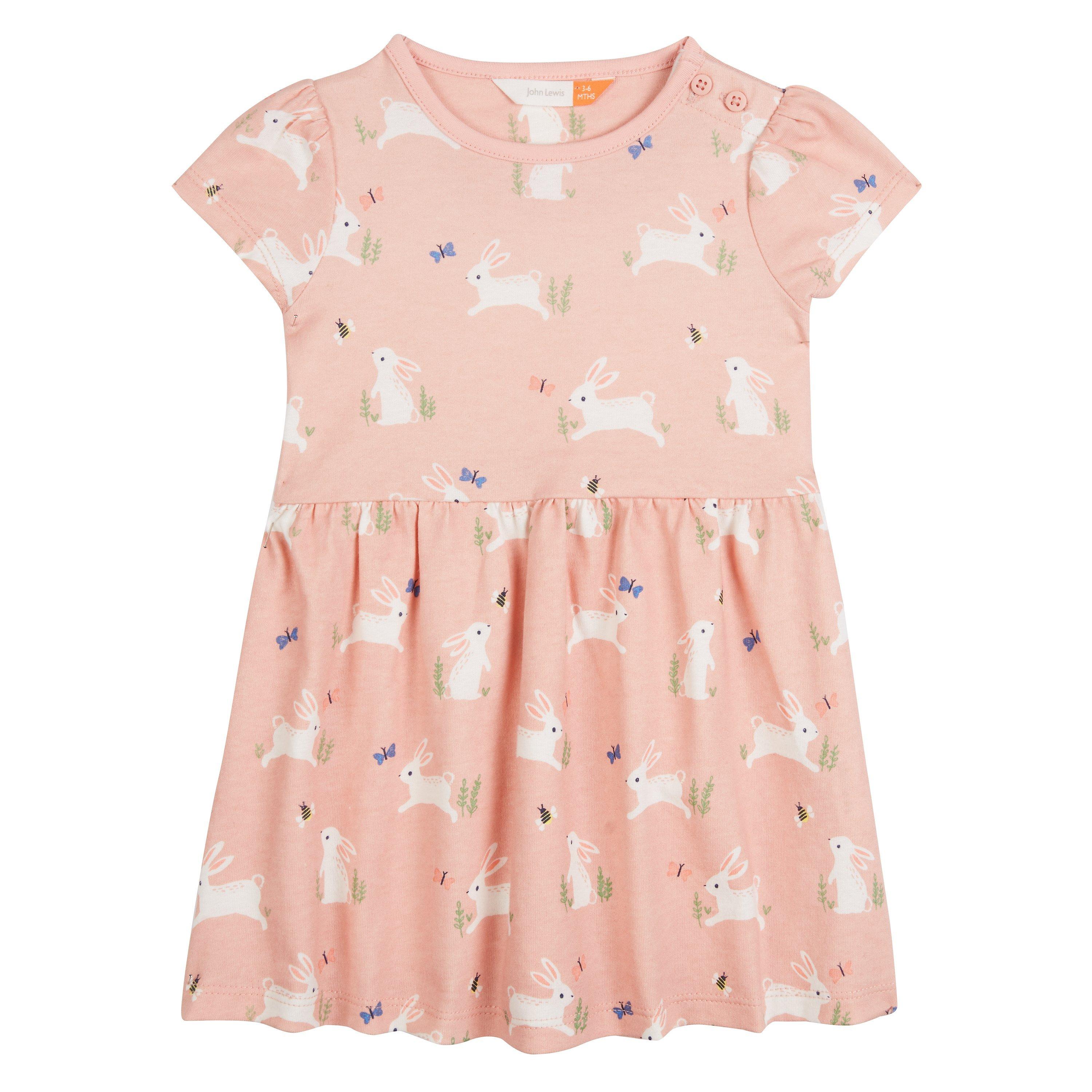 John Lewis Baby Bunny Dress Pink